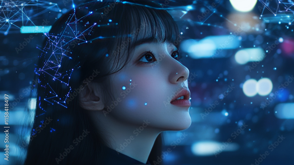 Poster abstract technology ui futuristic concept hud interface hologram elements of digital data chart, com