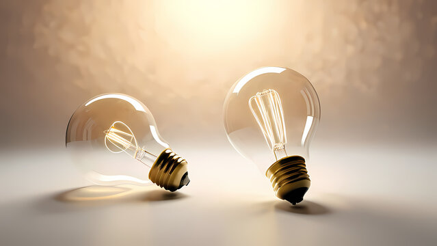 An abstract artistic rendering of the 'photo bulb technique' with glowing filaments inside a bulb casting soft, diffused light onto textured gradients and floating orbs, evoking a dreamy and timeless 