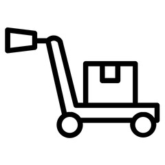 Discount Package Trolley Line Icon