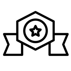 Offer Special Star Line Icon