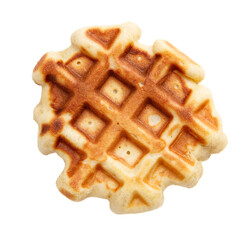 A waffle is shown on a white background