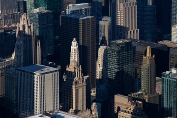 Chicago panorama - view to the north from the top of Willis Tower