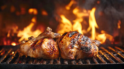 grilled meat on the barbecue