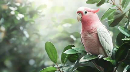 red parrot on branch