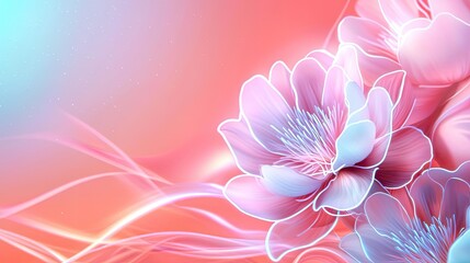 Cosmos floral abstract background concept. Beautiful pink flowers with soft pastel background, perfect for calming designs.