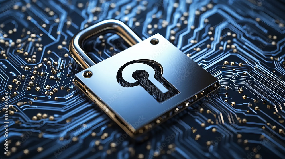 Poster abstract futuristic modern concept ict information and communication technology data security protec