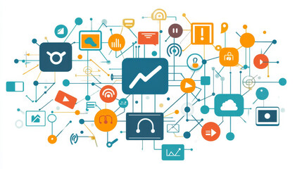 Abstract technology background images related to the network. Communication Geometrics