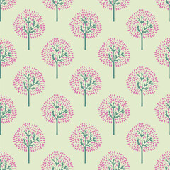 Tree Leaves Allover Seamless Repeat Pattern For Room wallpaper background Texture