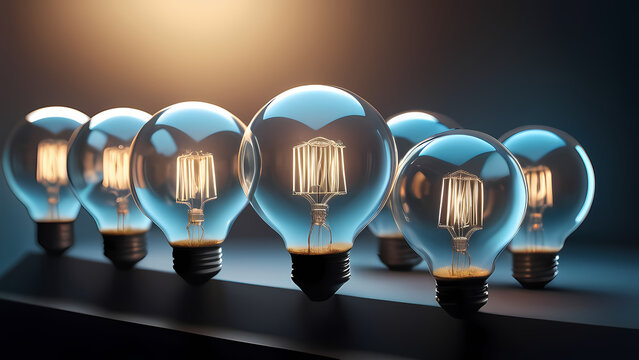 An abstract artistic rendering of the 'photo bulb technique' with glowing filaments inside a bulb casting soft, diffused light onto textured gradients and floating orbs, evoking a dreamy and timeless 
