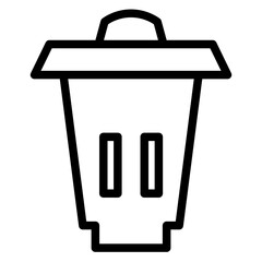 Can Recycle Bin Line Icon