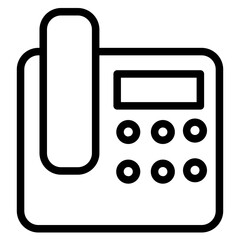 Contact Landline Phone Line Icon