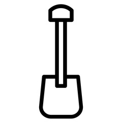 Spring Shove Tool Line Icon