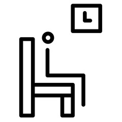 Waiting Room Mall Line Icon