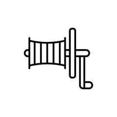 Fishing reel outline icons, minimalist vector illustration ,simple transparent graphic element .Isolated on white background