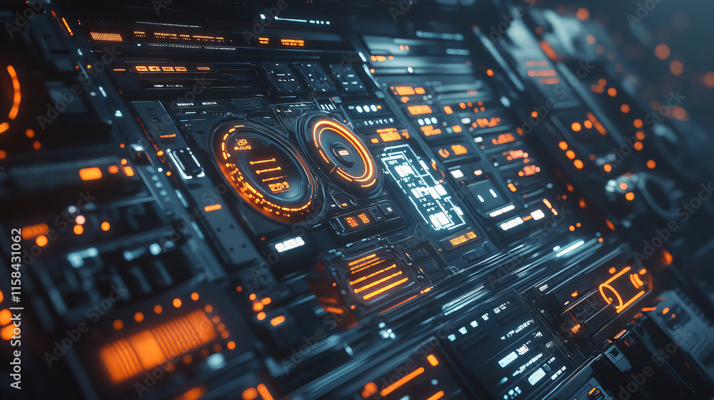 Aufkleber set of circle abstract digital technology ui futuristic hud virtual interface elements sci- fi moder