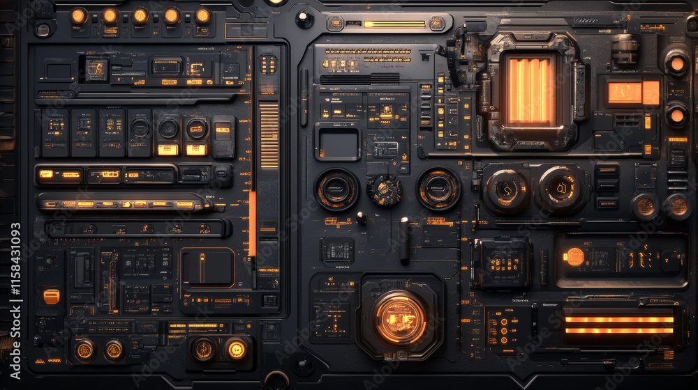 Aufkleber set of circle abstract digital technology ui futuristic hud virtual interface elements sci- fi moder