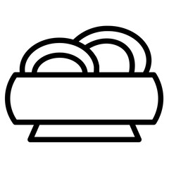 Food Kitchen Noodles Line Icon