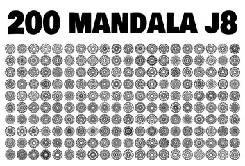 various mandala collections - 200 set yoga pattern