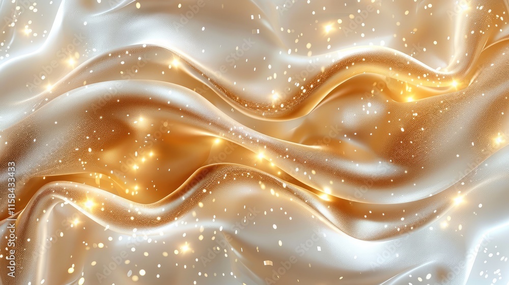 Fototapete elegant golden background with soft lines and waves, creating an atmosphere of luxury and sophistica