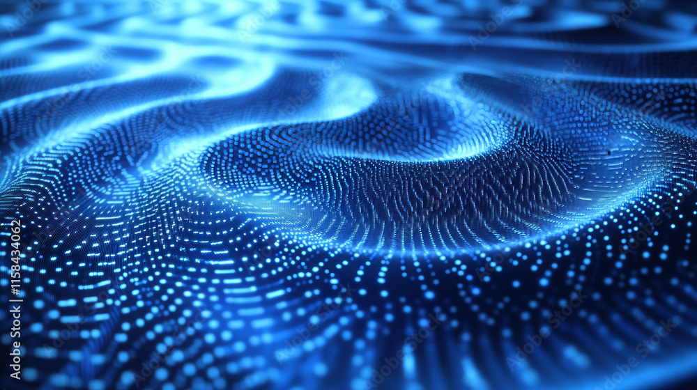 Poster abstract big data network circle digital connection and point curve wave communication futuristic on