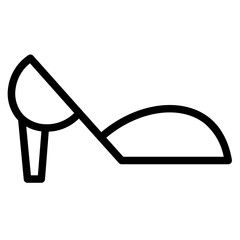 Heels High Clothing Line Icon