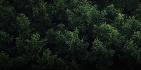 Fototapeta premium Deep Forest Canopy - Lush Evergreen Trees