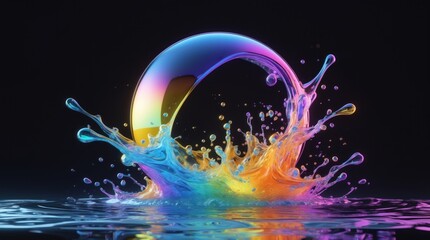 Obraz premium mesmerizing 3d render of a vibrant color