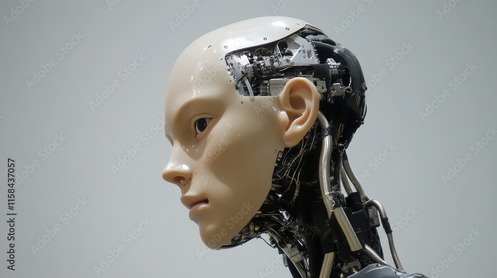 Poster abstract technology ai sci-fi artificial intelligence concept machine deep learning futuristic digit