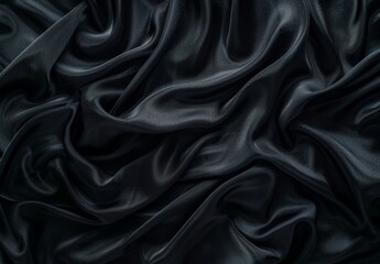 Obraz premium Black Satin Fabric Texture