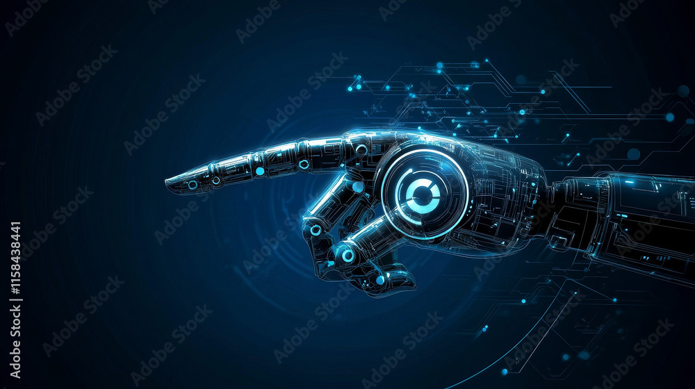 Aufkleber modern abstract technology concept communication circle digital circuits on blue background and inno