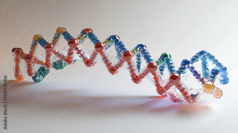 Poster abstract health science consist dna digital technology on hi tech future blue background.