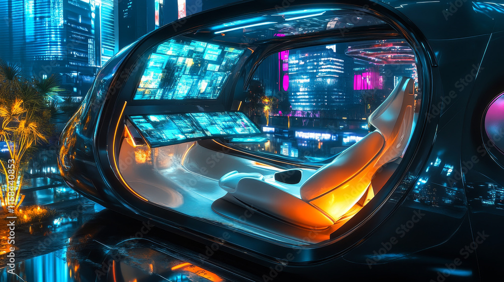 Poster abstract technology futuristic concept circuit board high computer digital interface hologram digita