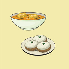 Indonesian Food Illustration