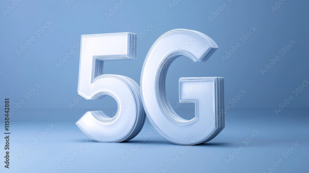 Poster 5g wireless internet technology concept background wifi communication connection and icon business w