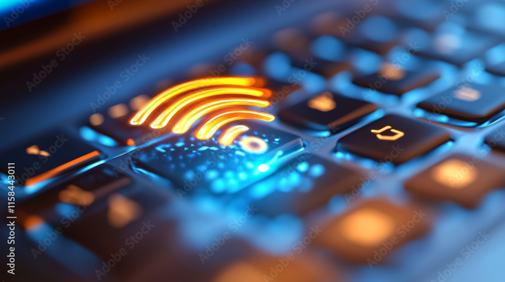 Poster 5g wireless internet technology concept background wifi communication connection and icon business w