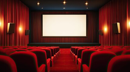 A home theater with tiered seating, plush carpeting, and a large projection screen for ultimate comfort