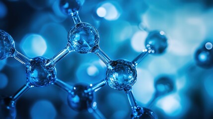 Molecular Wonders. Abstract representation of molecular technology concept