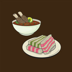 Indonesian Food Illustration