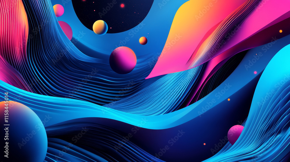 Poster abstract technology futuristic concept linear,polygonal dark blue color hi-tech digital technology v