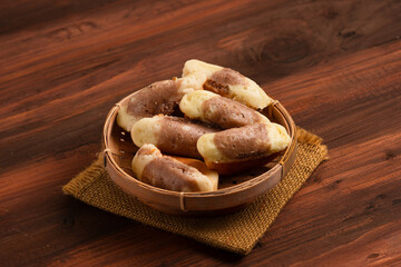 Kue Pukis, is an Indonesian traditional cake. Pukis is made of a wheat flour-based batter and cooked in a special mold pan similar to muffin tin.