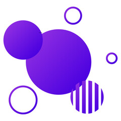 Purple Circle Memphis Gradient