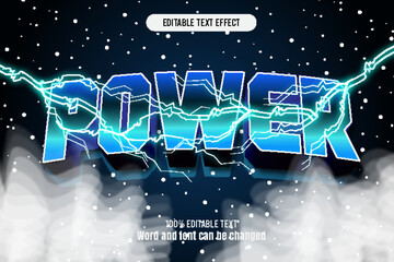 Power editable text effect 3d emboss modern