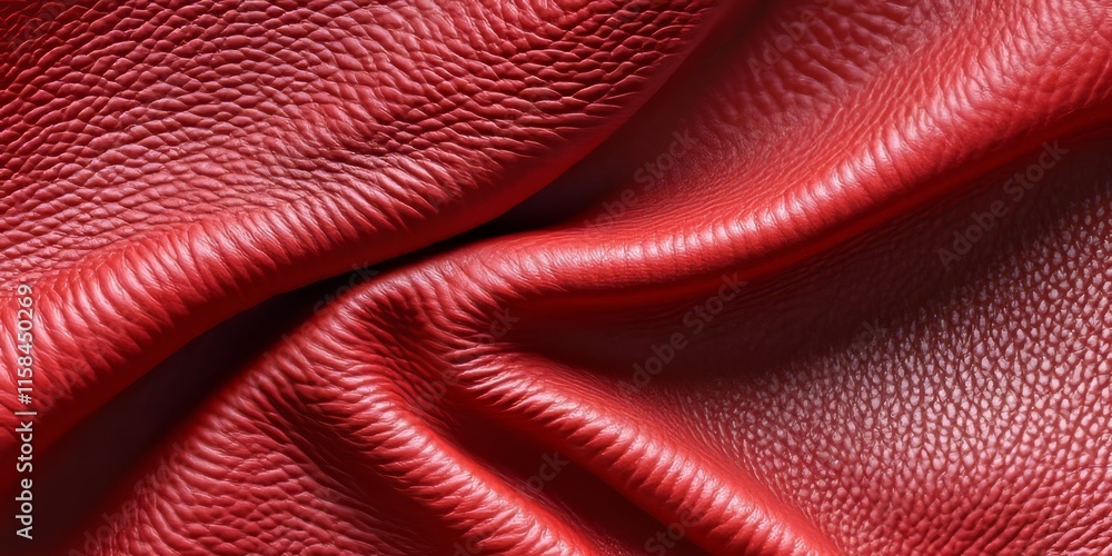 Poster vibrant red artificial leather texture showcasing a distinct and striking design. this red artificia