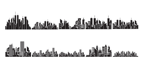 Fototapeta premium City Silhouette Set