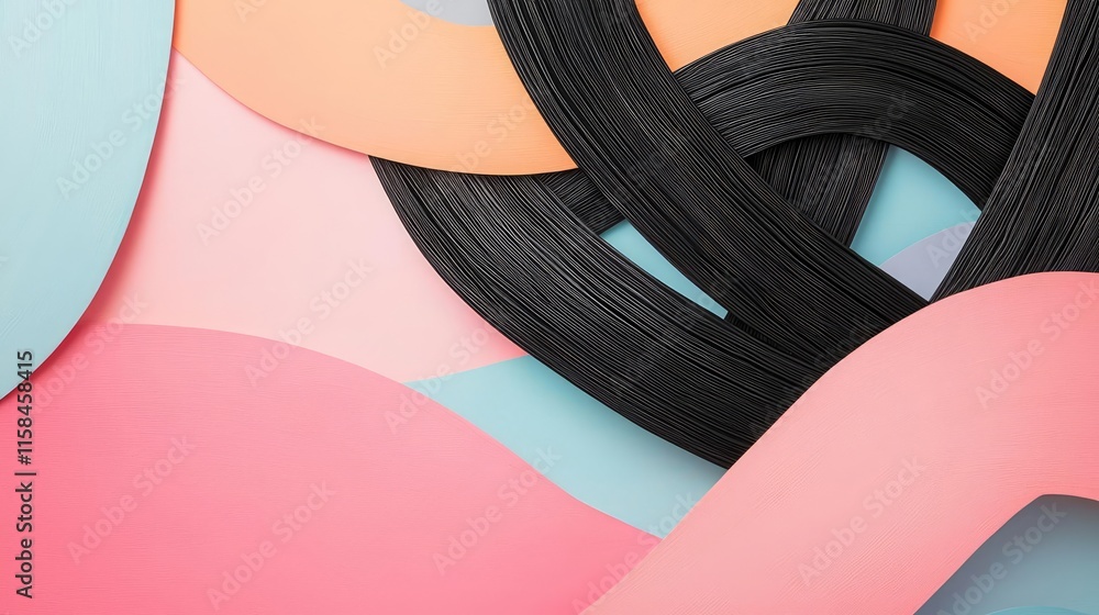Poster ebony tree abstract background concept. colorful abstract shapes and textures creating a modern and 