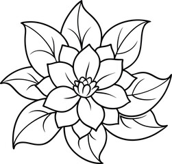 Flower silhouette vector illustration 3