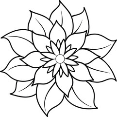 Flower silhouette vector illustration 4