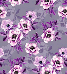 Seamless pattern with flowers for all prints.