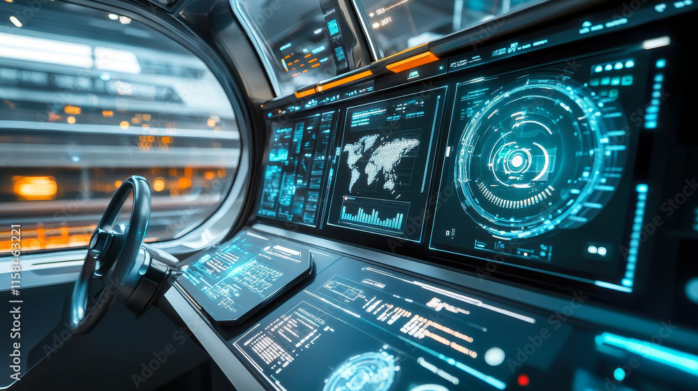Poster abstract technology ui futuristic concept hud interface hologram elements of digital data chart 