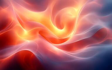 Obraz premium Abstract swirling red and orange light energy.
